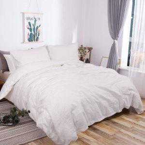 King White Linen duvet and sheets set